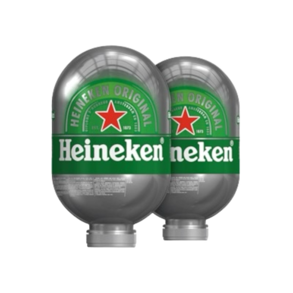 2 stuks Heineken 8 liter Blade biervaten