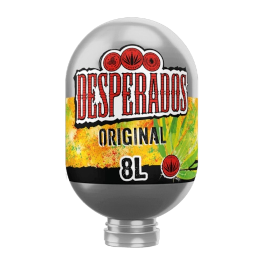 Desperados 8 liter Blade biervat nu ook in Spanje verkrijgbaar Desperados 8 liter Blade biervat nu ook in Spanje verkrijgbaar