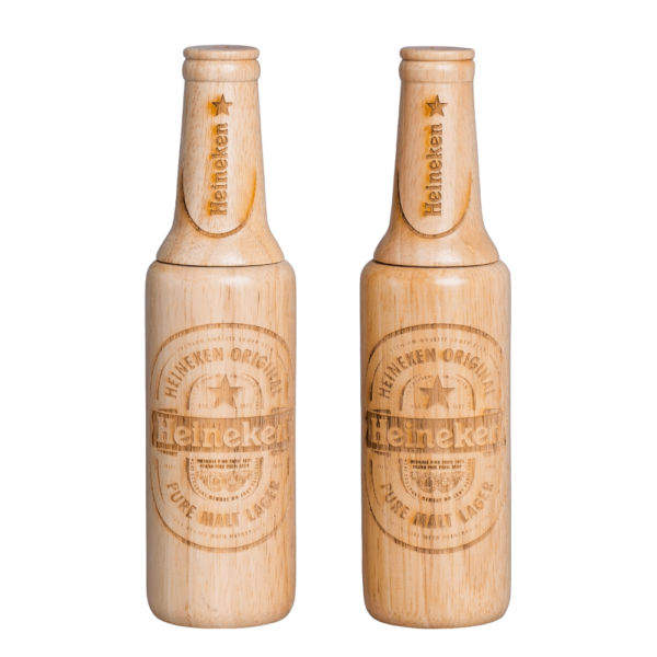 Heineken houten Peper- en Zoutmolen voor Spanje